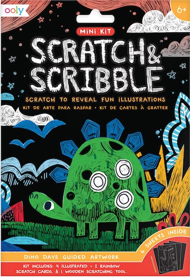 OOLY Mini Scratch & Scribble Dino Days Art Kit